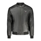 Black Polyester Men Jacket