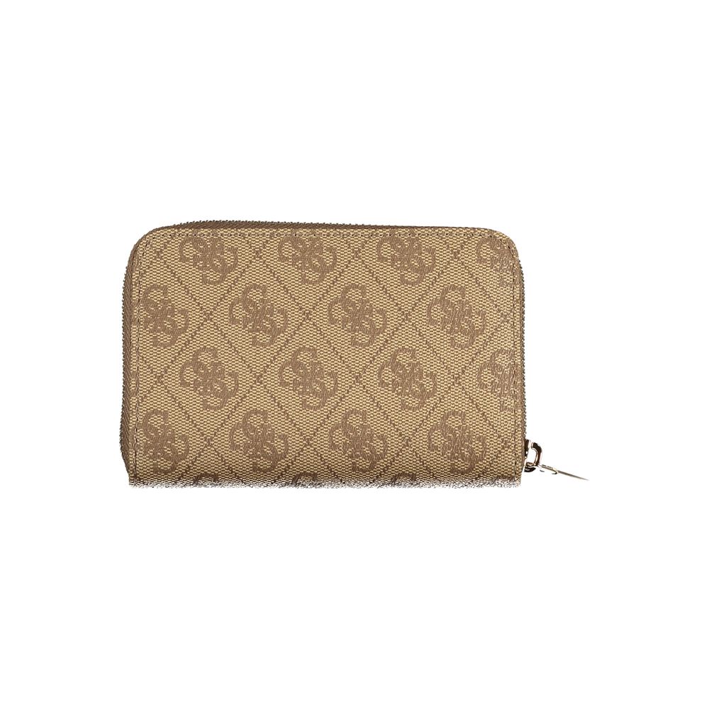 Beige Polyethylene Women Wallet