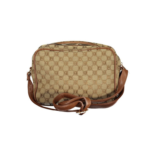 Beige Polyester Women Handbag