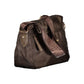 Brown Polyester Women Handbag