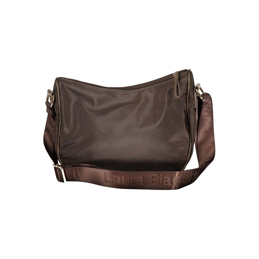Brown Polyester Women Handbag