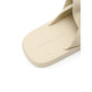 Beige Fabric Slippers