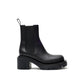Black Leather Ankle Boots