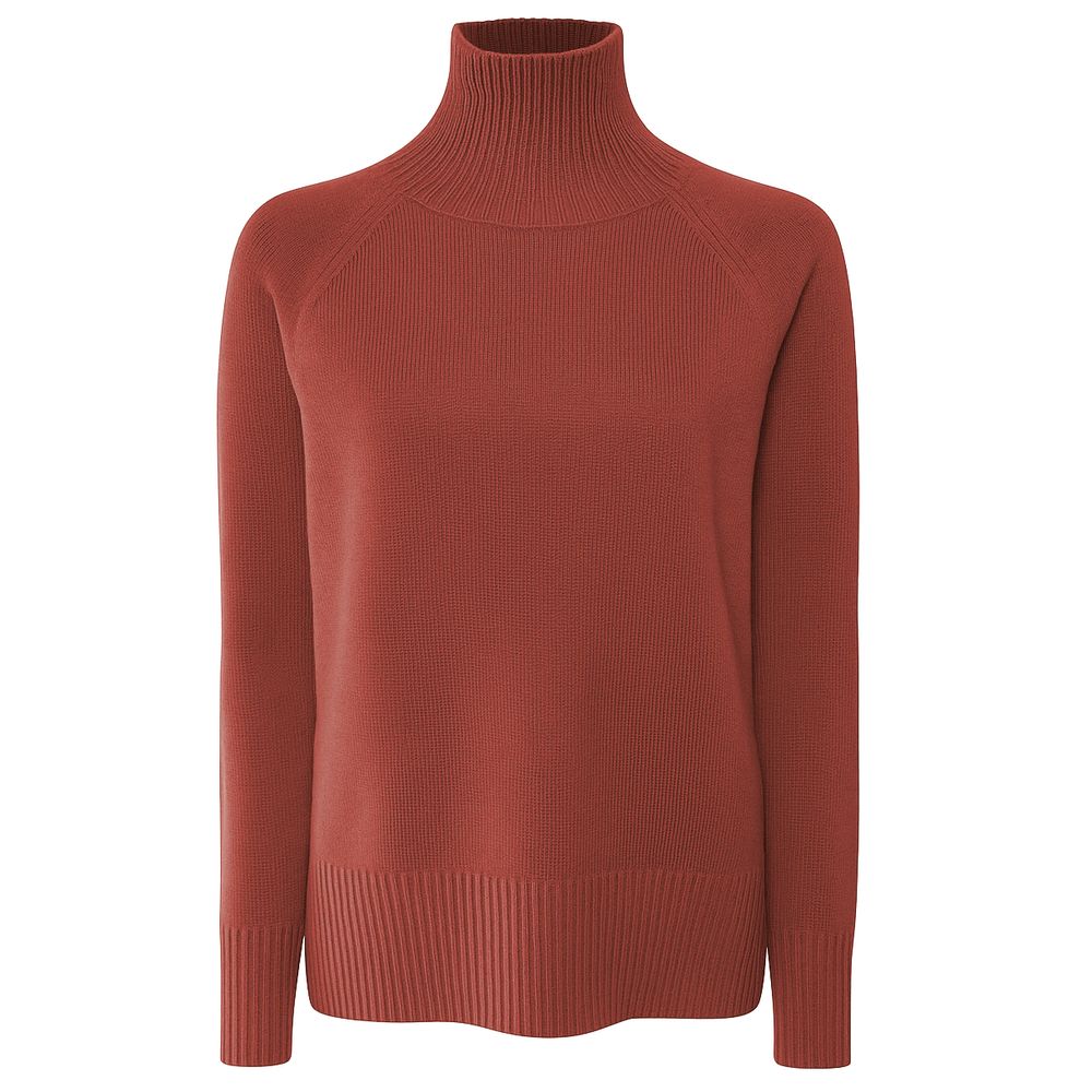 Red Cashmere Women Sweater Turtleneck