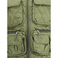 Green Nylon Sleveless Jacket