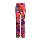 Multicolor Silk Casual Pants