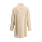 Cream Fleece Wool Coat