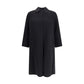 Black Fleece Wool Coat
