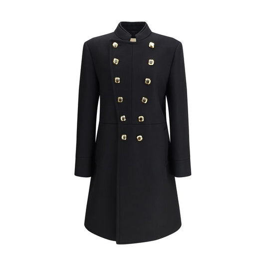 Double-breasted wool double Coat