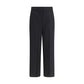 Black Fleece Wool Casual Pants