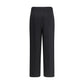 Black Fleece Wool Casual Pants