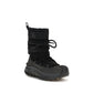 Black Polyamide Lace-Up Boots