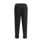 Black Cotton Casual Pants
