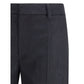 Black Polyester Flared Pants