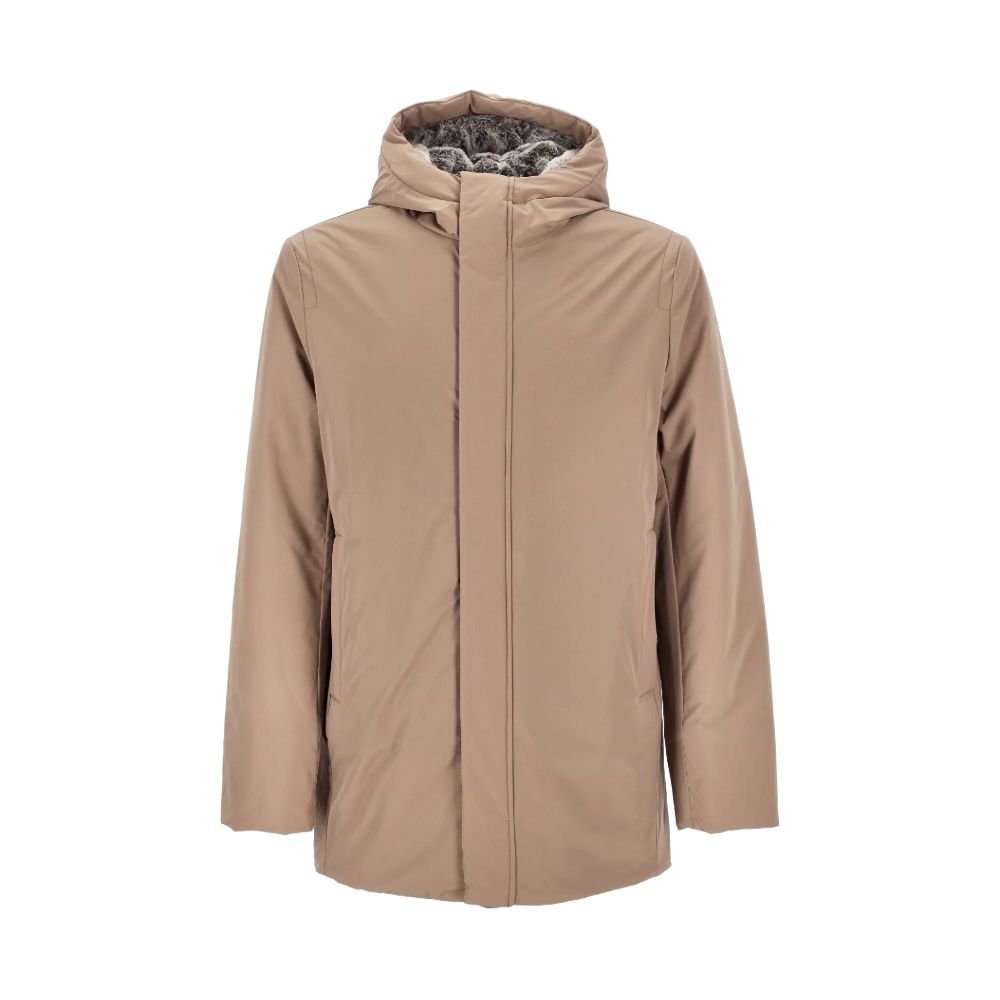 Beige Polyester Jackets & Coat