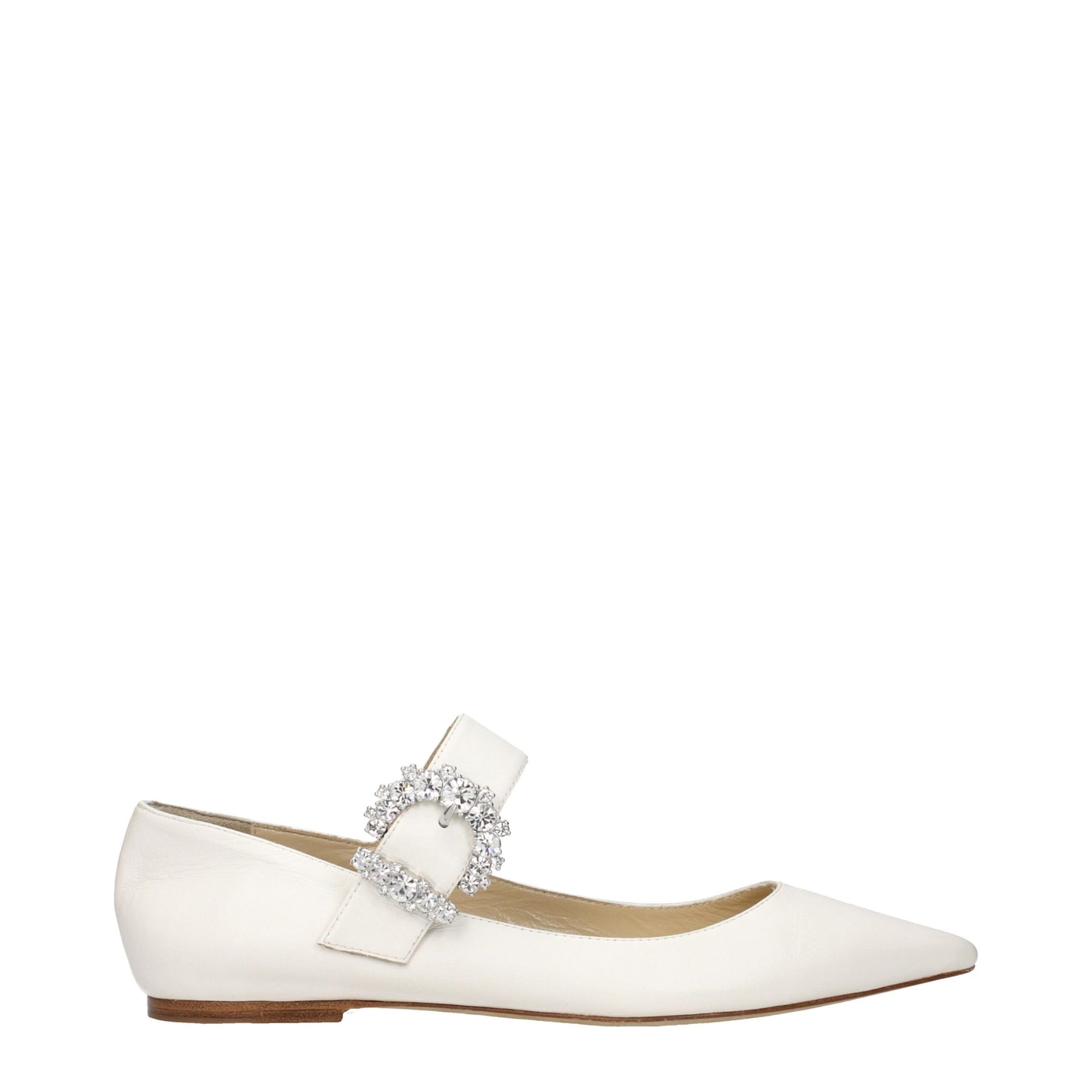 White Leather Ballet Flats