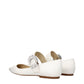 White Leather Ballet Flats