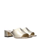 Gold Leather Platform Sandals