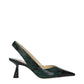 Green Leather High Heel Pumps