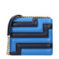 Blue Leather Shoulder Bag
