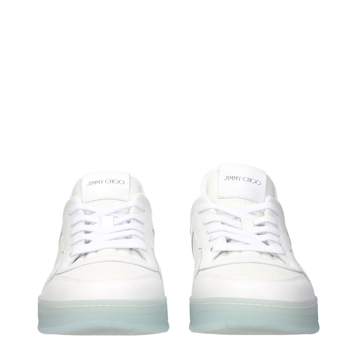 White Leather Low Top Sneakers