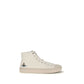 White Cotton High Top Sneakers