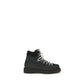 Black Calf Leather Bos Taurus Lace-Up Boots