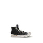 Black Rubber High Top Sneakers