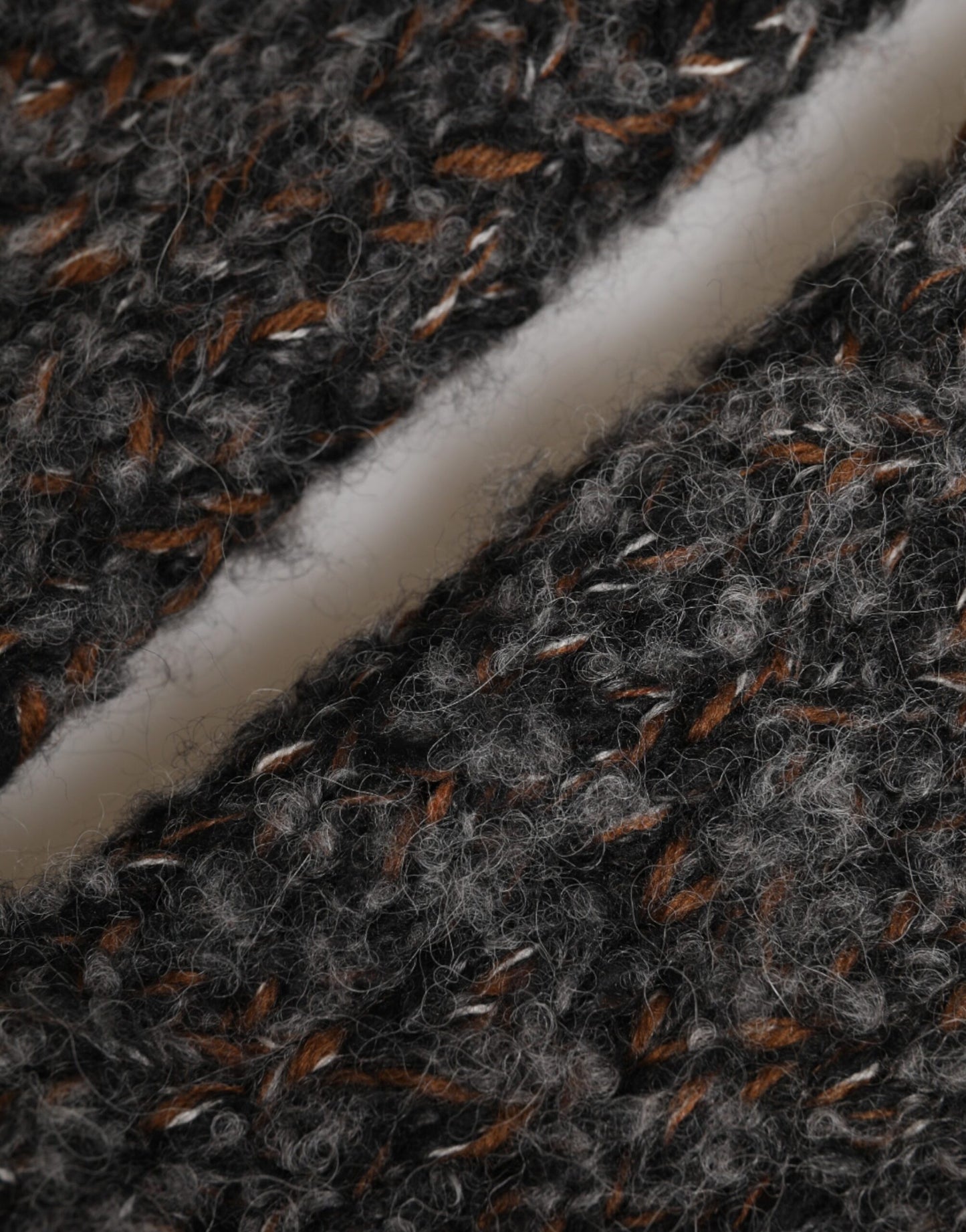 Gray Virgin Wool Knitted Fingerless Men Gloves