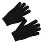 Black Virgin Wool Knit Hands Mitten Men Gloves