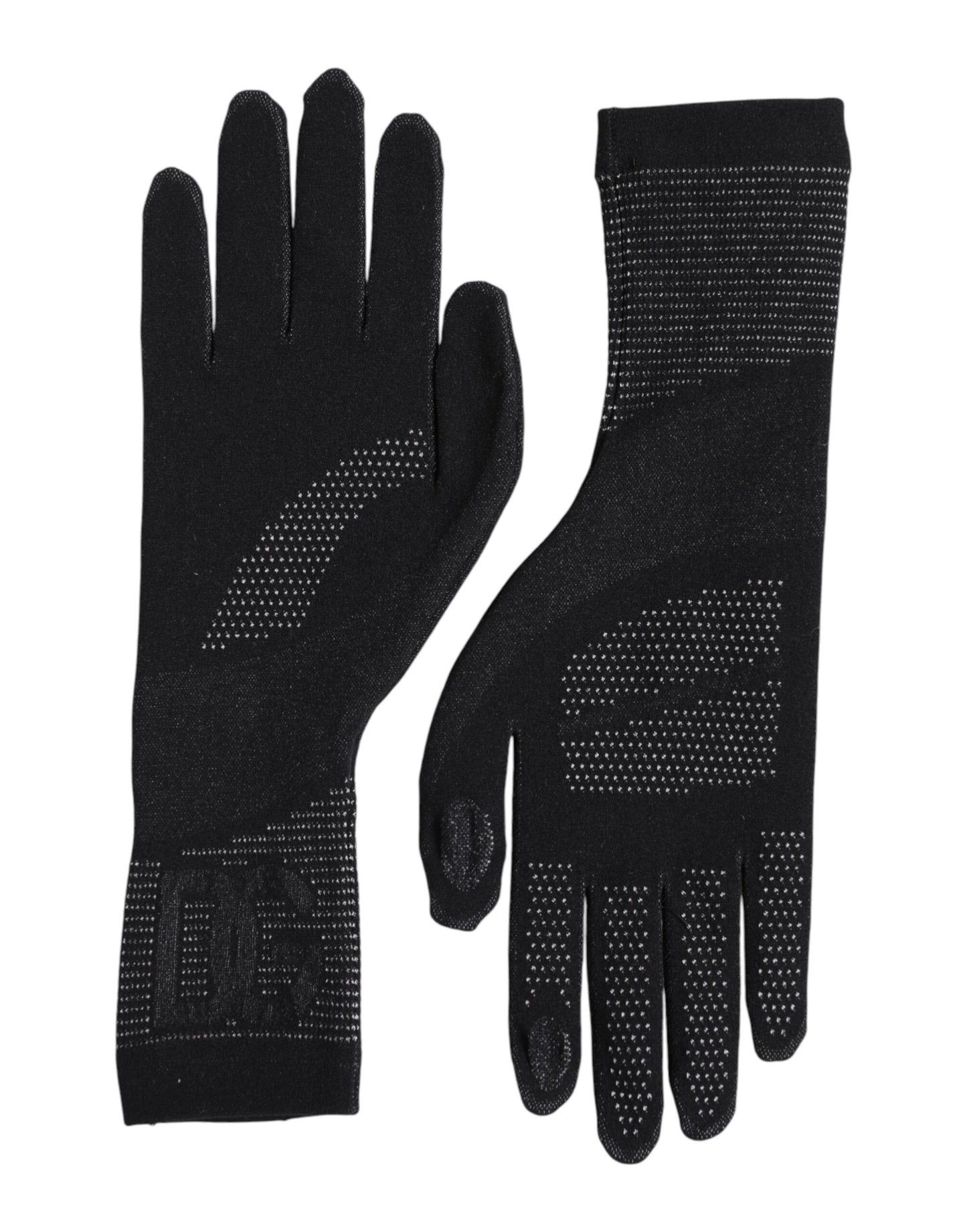 Black DG Logo Cotton Hands Mitten Men Gloves