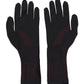 Black DG Logo Cotton Hands Mitten Men Gloves