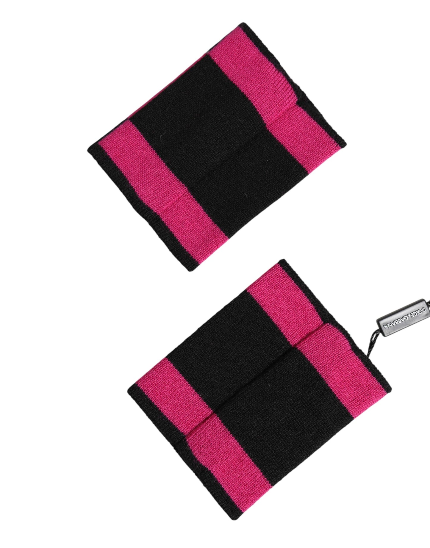 Black Pink DG Logo Cashmere 1 Pair Wristband