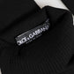 Black Virgin Wool Knitted Fingerless Men Gloves