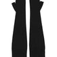 Black Virgin Wool Knitted Fingerless Men Gloves