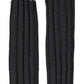 Black Virgin Wool Knitted Fingerless Gloves