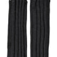 Black Virgin Wool Knitted Fingerless Gloves