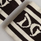 Black White DG Logo Cotton 1 Pair  Wristband