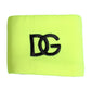 Yellow Green Silk DG Logo Men Wristband