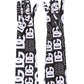 Black White DG Logo Elbow Length Mitten Gloves