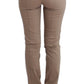 Beige Dress Skinny Slim Straight Chinos Pants