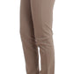 Beige Dress Skinny Slim Straight Chinos Pants