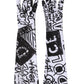 Gloves Black White DG Logo Elbow Length Mitten