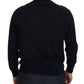 Black Wool Crewneck Pullover Sweatshirt Sweater