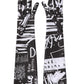 Black White DG Logo Elbow Length Mitten Gloves