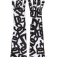 Black White DG Logo Elbow Length Mitten Gloves