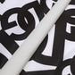 Black White DG Logo Elbow Length Mitten Gloves