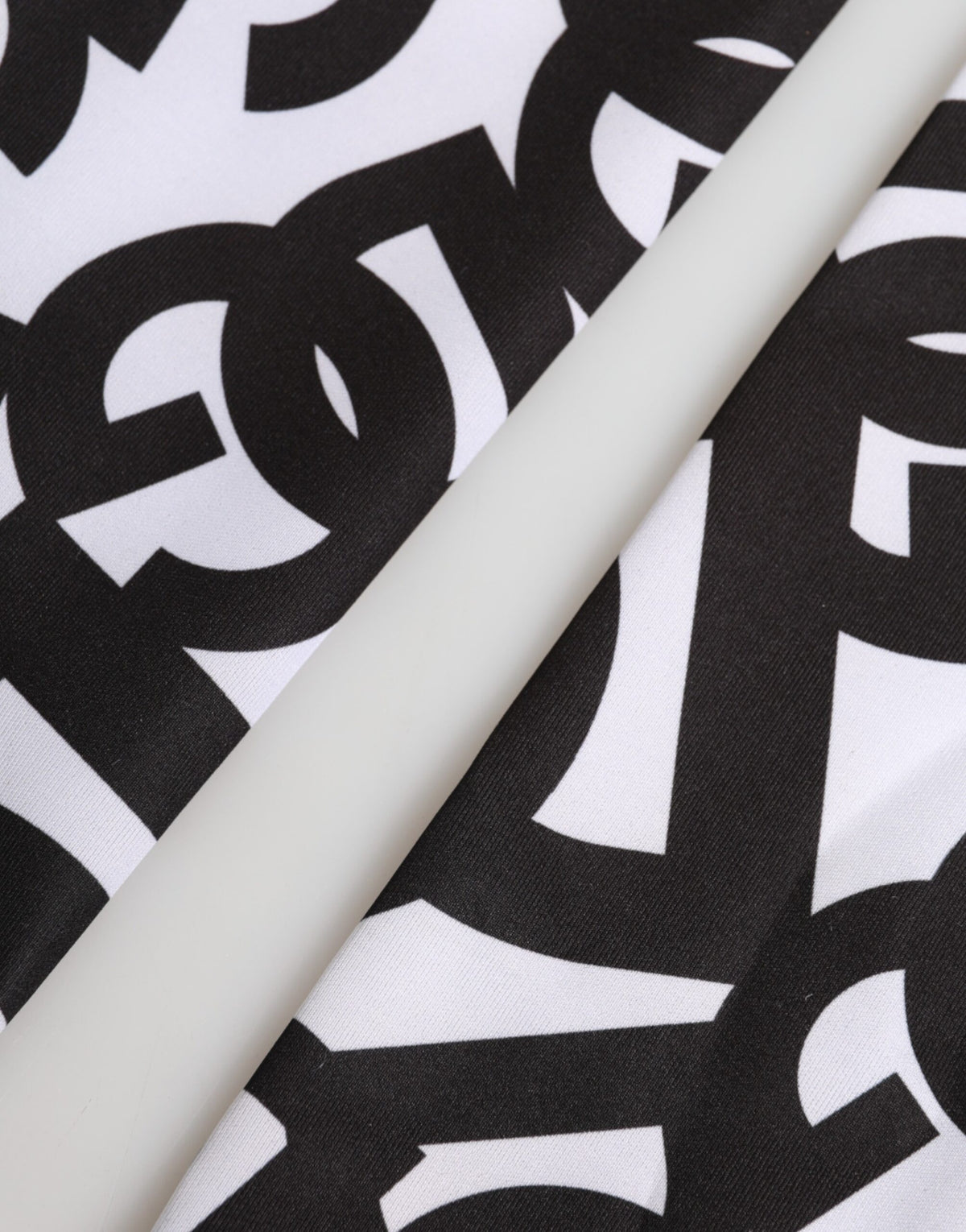 Black White DG Logo Elbow Length Mitten Gloves