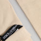 Beige Wool Fingerless Elbow Length Women Gloves