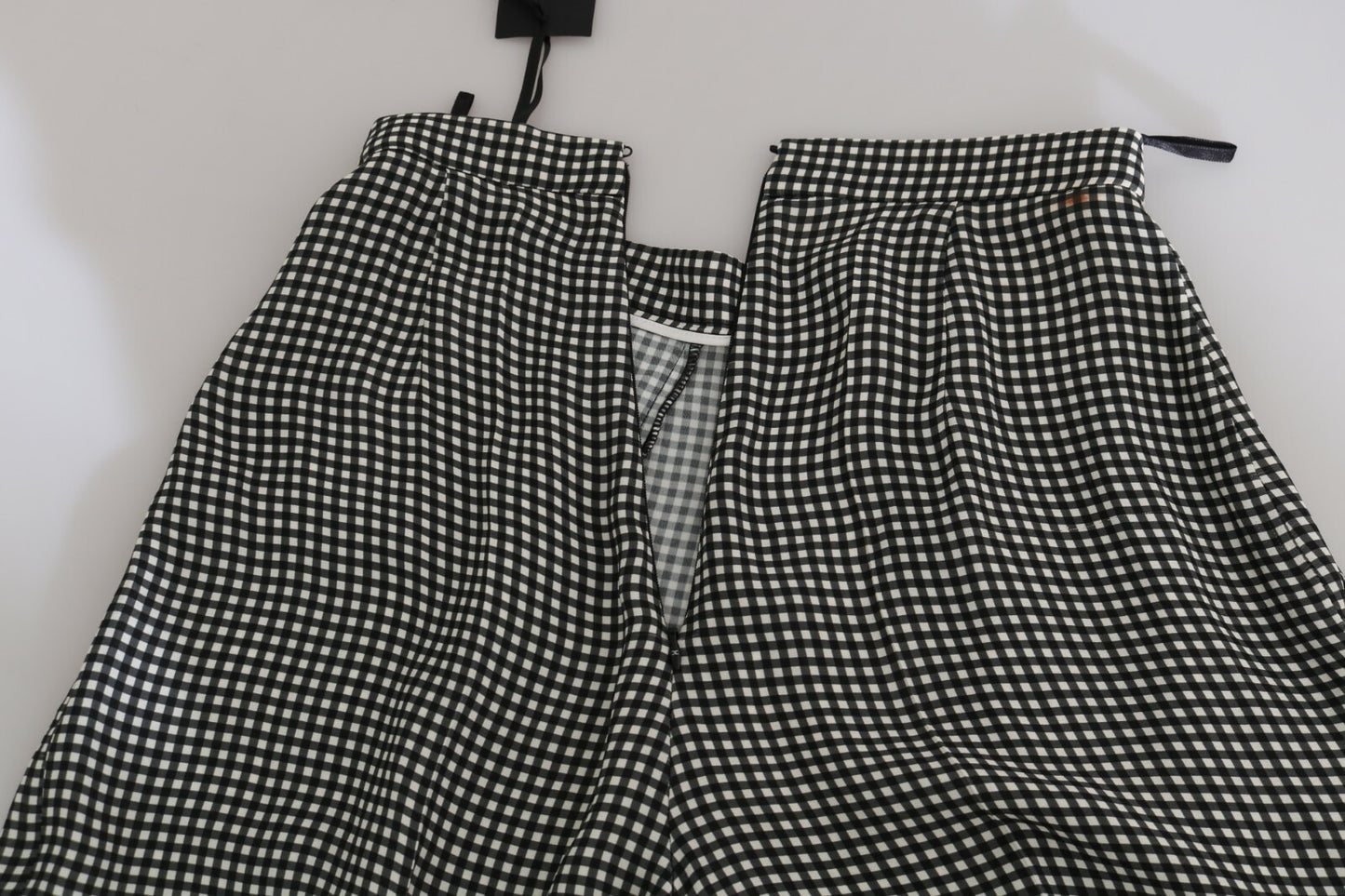 Black and White Checkere Stretch Skirt